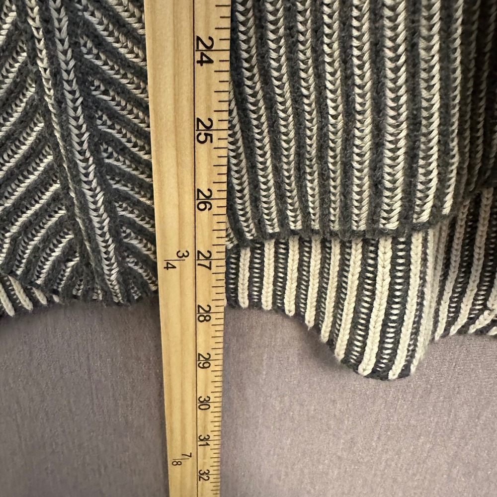 Cabi Trident Sweater Tank L Grey Green Herringbone Knit Sleeveless Tunic Vest - Picture 7 of 9